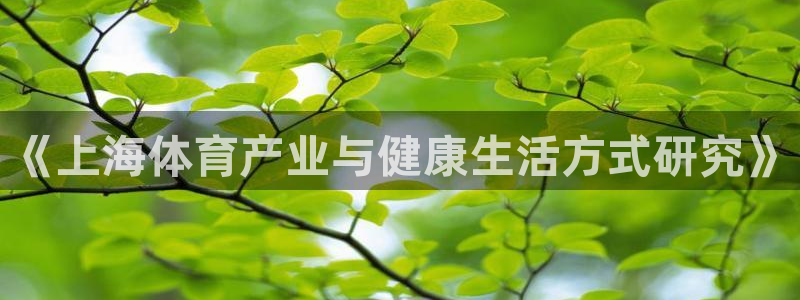 k1体育棋牌：《上海体育产业与健康生活方式研究》
