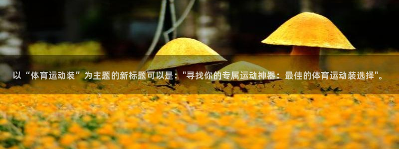 k1体育 十年品牌：以“体育运动装”为主题的新标题可以是：\